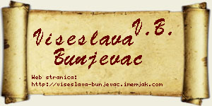 Višeslava Bunjevac vizit kartica